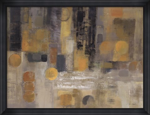 Framed Raindrops on the Street Print