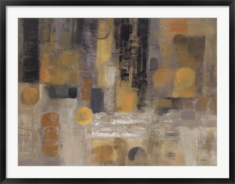 Framed Raindrops on the Street Print