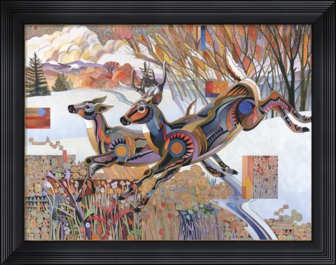 Framed Front Range Whitetail Print