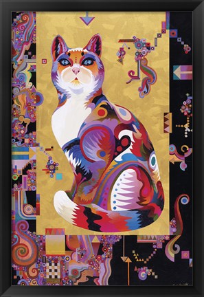 Framed Pythagoras&#39; Cat Print