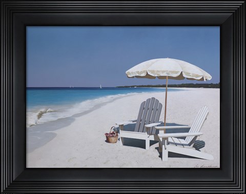 Framed Seaside Picnic Print