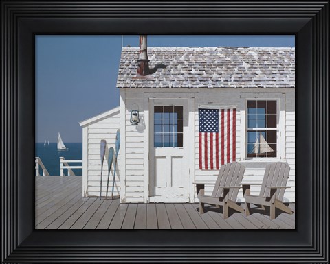 Framed Dockside Flag Print
