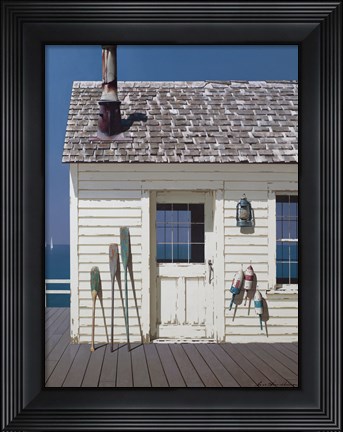 Framed Oars and Buoys Print