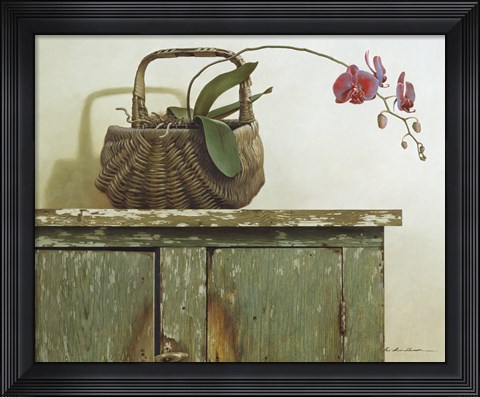 Framed Orchid Basket Print