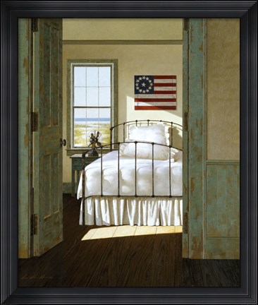 Framed Beach House Bedroom Print
