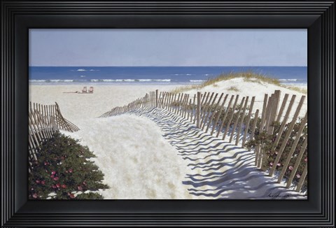 Framed Walk To The Beach Print