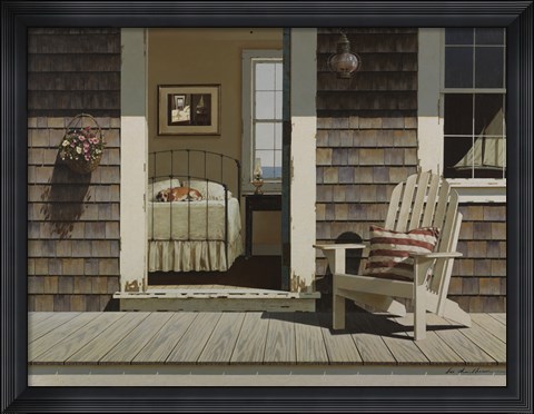 Framed Bedroom Dog Print