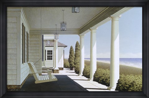 Framed Porch Lights Print