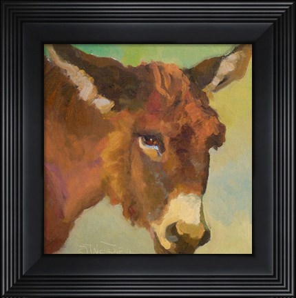 Framed Bored Burro Print