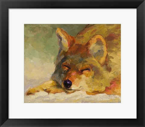 Framed Chillin Coyote Print