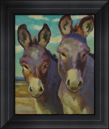 Framed Just Looking Burros Print