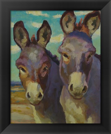 Framed Just Looking Burros Print