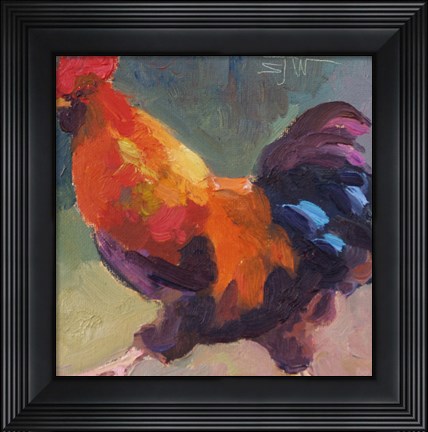 Framed Stormin&#39; the Hen House Print
