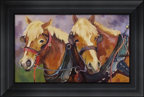 Framed Two Hearts one Hitch Print