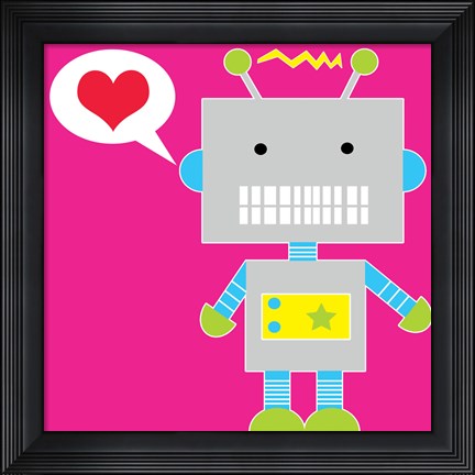 Framed Robot - Pink Print