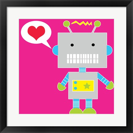 Framed Robot - Pink Print