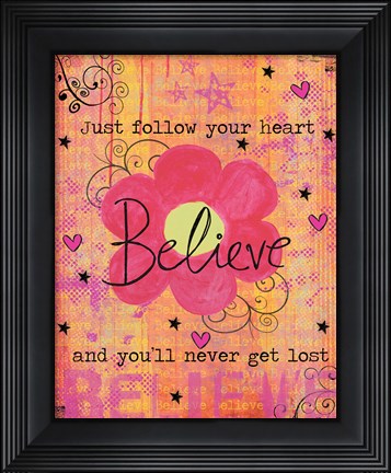 Framed Believe Print