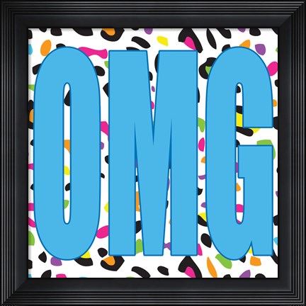 Framed OMG Leopard Print