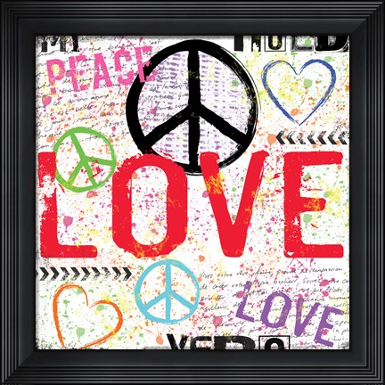 Framed Love and Peace 1 Print