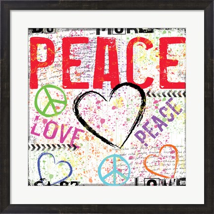 Framed Love and Peace 2 Print