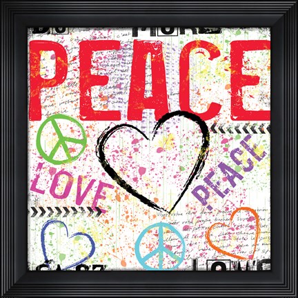 Framed Love and Peace 2 Print