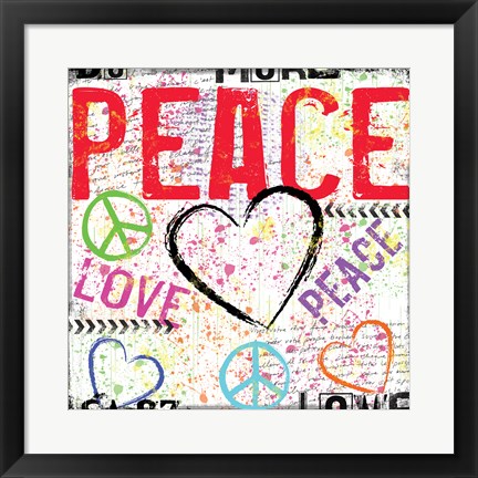 Framed Love and Peace 2 Print