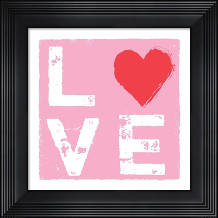 Framed Love - Pink and Red Print