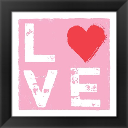 Framed Love - Pink and Red Print