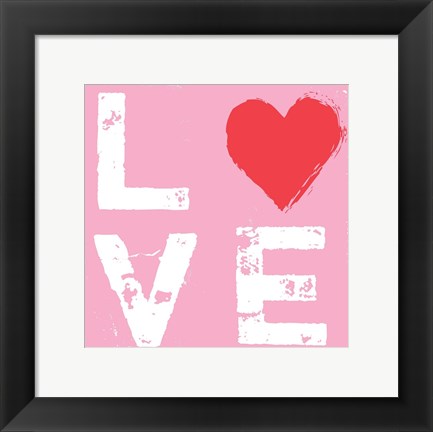 Framed Love - Pink and Red Print