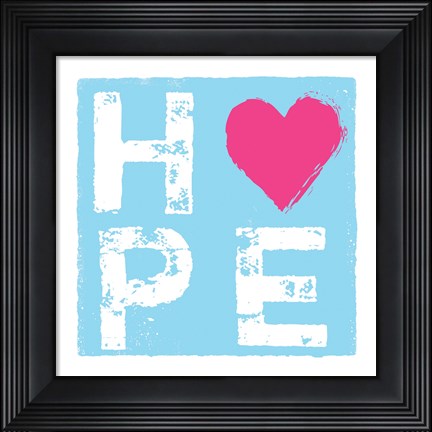 Framed Hope Blue Print