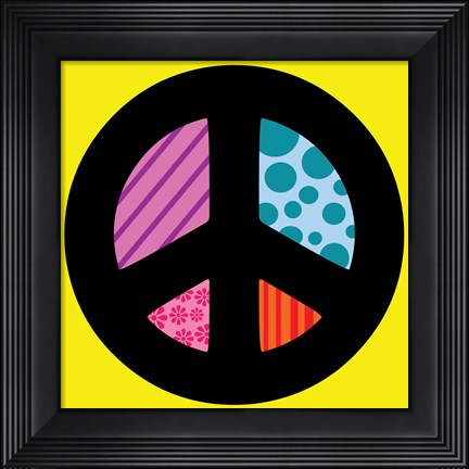 Framed Peace Collage 2 Print
