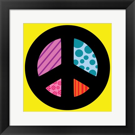 Framed Peace Collage 2 Print