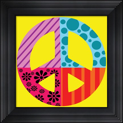 Framed Peace Collage Print