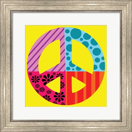 Framed Peace Collage Print