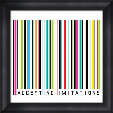 Framed Accept No Imitations Print