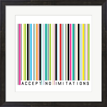 Framed Accept No Imitations Print