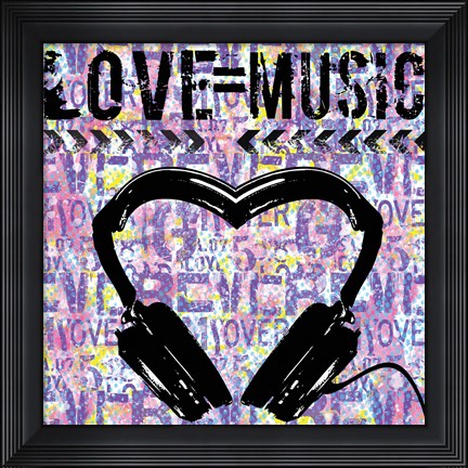 Framed Love - Music 1 Print