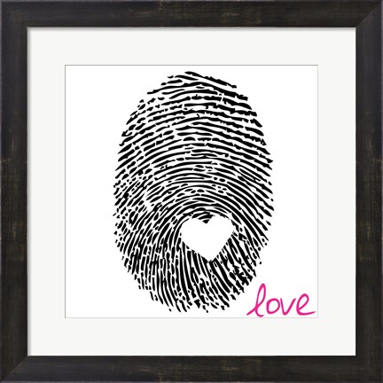 Framed Love Thumbprint Print