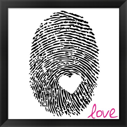 Framed Love Thumbprint Print