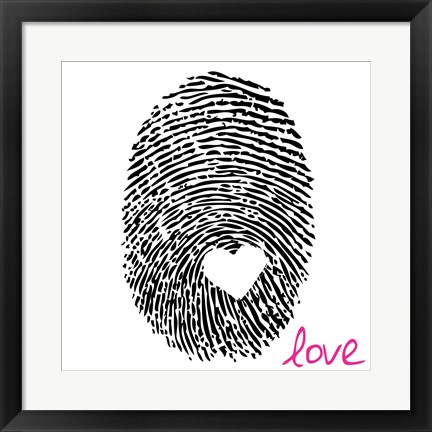 Framed Love Thumbprint Print