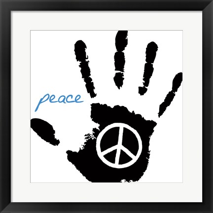 Framed Peace Hand Print