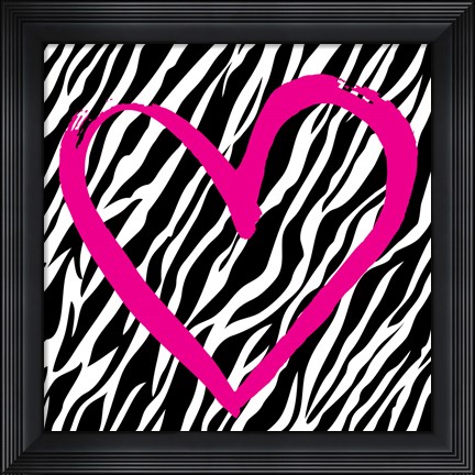 Framed Zebra Love Print