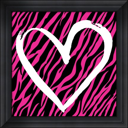 Framed Zebra Love 2 Print