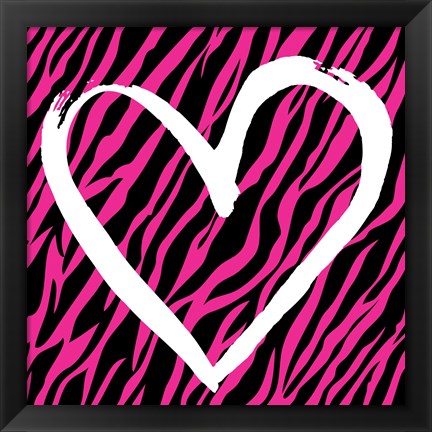 Framed Zebra Love 2 Print