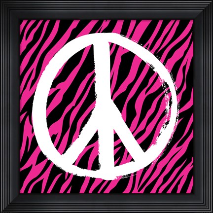 Framed Zebra Peace Print