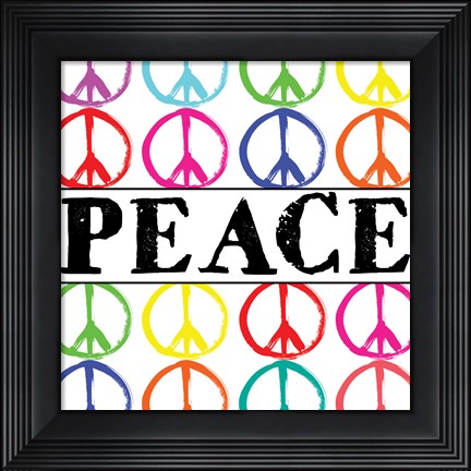 Framed Peace Sharpie 2 Print