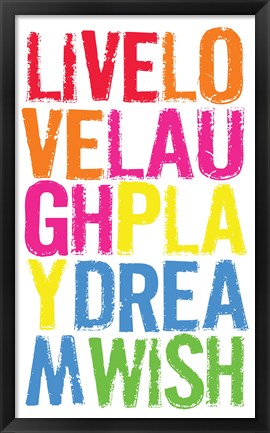 Framed Live Love Laugh 2 Print