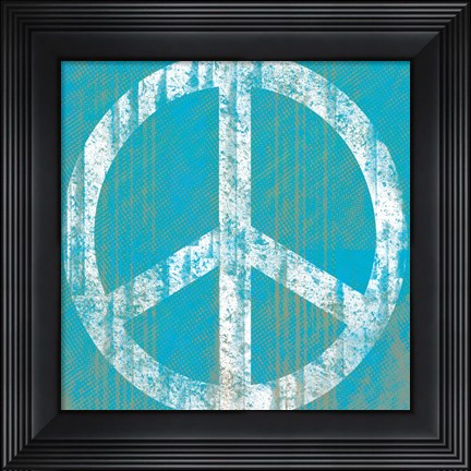 Framed Aqua Peace Print