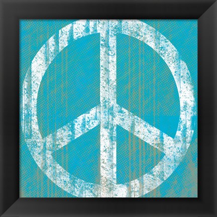 Framed Aqua Peace Print