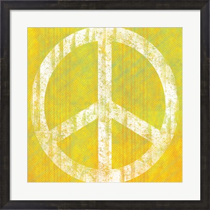 Framed Yellow Peace Print